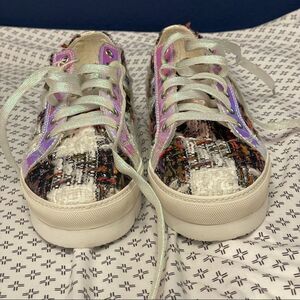 Y2K Houndstooth Gingham Check Platform Shoes- size 39